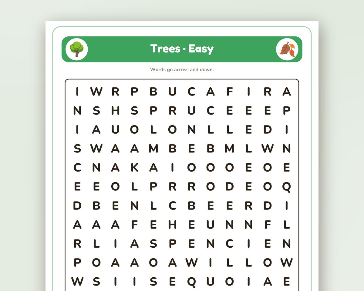 Nature & Outdoors Word Search Book: 40 Printable Puzzles (Gardening, Camping, Fishing, Weather) printable preview 2