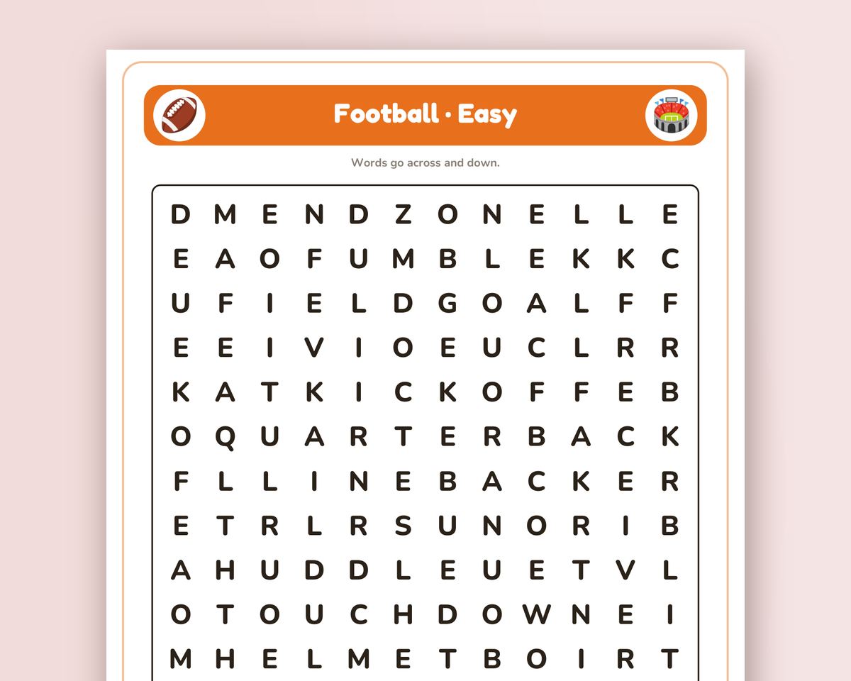 Sports & Games Word Search Book: 36 Printable Puzzles (Baseball, Football, Golf, Racing & More) printable preview 2